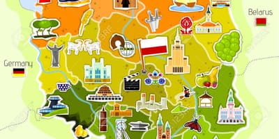 Карта Польши памятники