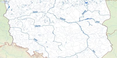 Карта Польши рек