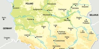Топографическая карта Польши