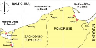 Карта Польши порты
